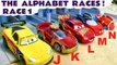 1st Alphabet Race with Hot Wheels versus Disney Pixar Cars 2 Lightning McQueen in this Learn English Family Friendly Funny Funlings Race Full Episode English Toy Story for Kids from Kid Friendly Family Channel Toy Trains 4U
