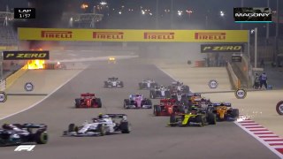 Romain Grosjean  terrible crash - F1 Bahrain