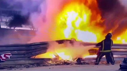 INCIDENTE GROSJEAN BAHRAIN - CIRCUITO INTERNO IMMAGINI