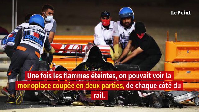 Grand prix de Bahreïn de F1 : spectaculaire accident de Romain Grosjean