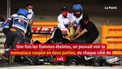 Grand prix de Bahreïn de F1 : spectaculaire accident de Romain Grosjean
