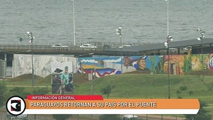 Paraguayos retornan a su país por el Puente