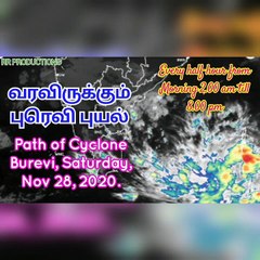 Cyclone Burevi in Tamilnadu |  புரெவி புயல் | Saturday, Nov 28, 2020 |Satellite Images