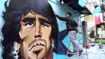 Morte Maradona, il nuovo murales a Napoli nel quartiere Sanità