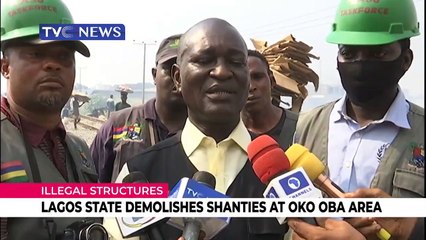 Lagos State government demolishes shanties at Oko Oba area