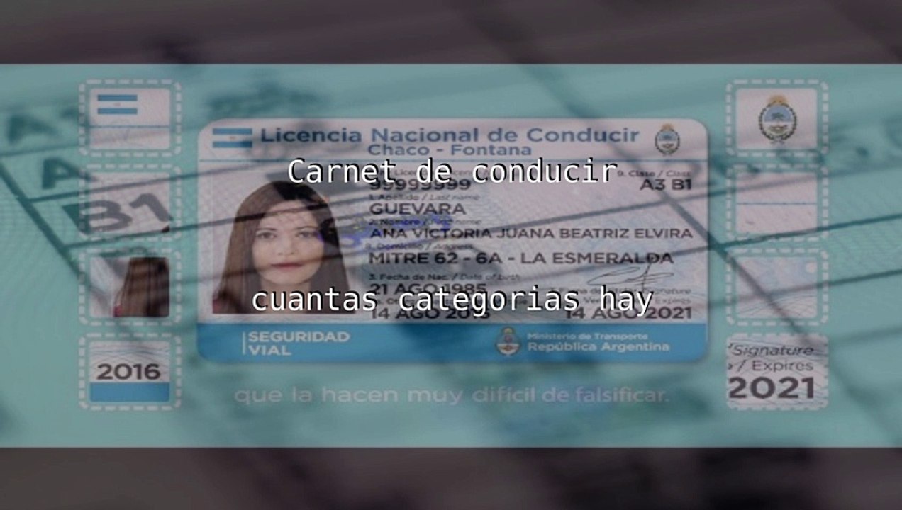 carnet de conducir - cuantas categorías hay