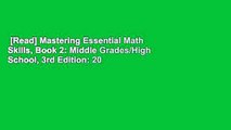 [Read] Mastering Essential Math Skills, Book 2: Middle Grades/High School, 3rd Edition: 20