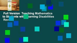 Full Version  Teaching Mathematics to Students with Learning Disabilities  Review