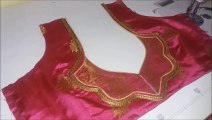 very beautiful blouse back neck design cutting and stitching step by step