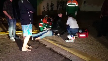 Motociclista fica ferido em acidente no Centro
