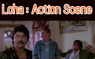 Action Scene | Loha (1987) | Karan Kapoor | Tej Sapru | Dharmendra | Movies Fight Scene