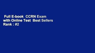 Full E-book  CCRN Exam with Online Test  Best Sellers Rank : #2