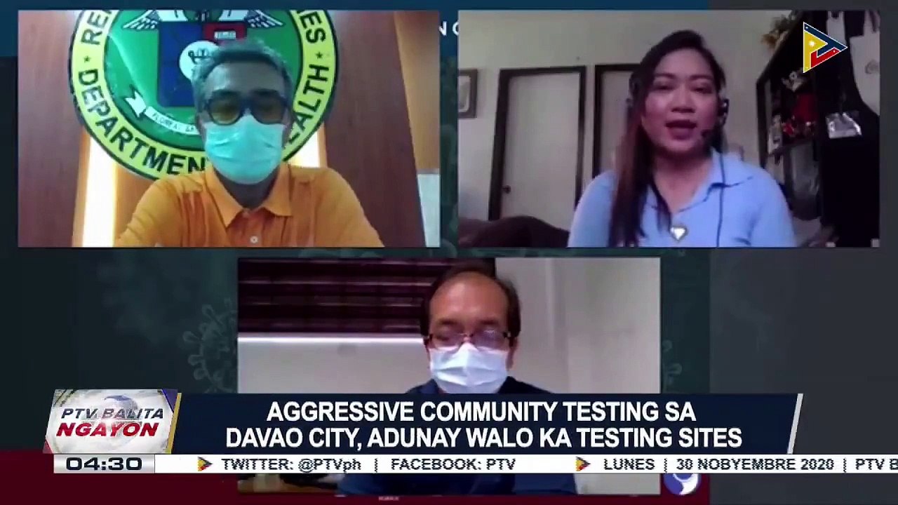 #PTVBalitaNgayon | Aggressive community testing sa Davao City, adunay walo ka testing sites