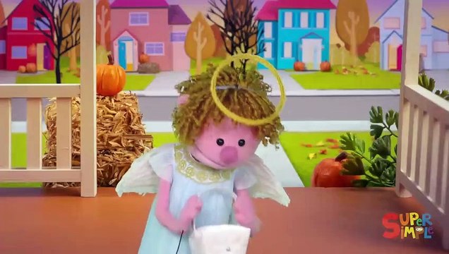Knock Knock Trick Or Treat #2 _ featuring Super Simple Puppets _ Halloween Song for Kids-Vocals