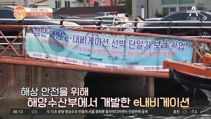 (펄~럭) 우리나라에서 세계 최초 개발한 'e내비게이션'