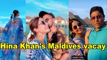 Hina Khan shares pic with her parents and boyfriend from her Maldives trip