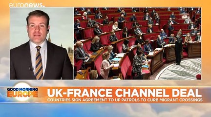 Dozens of migrants rescued from boats as France and UK sign new deal