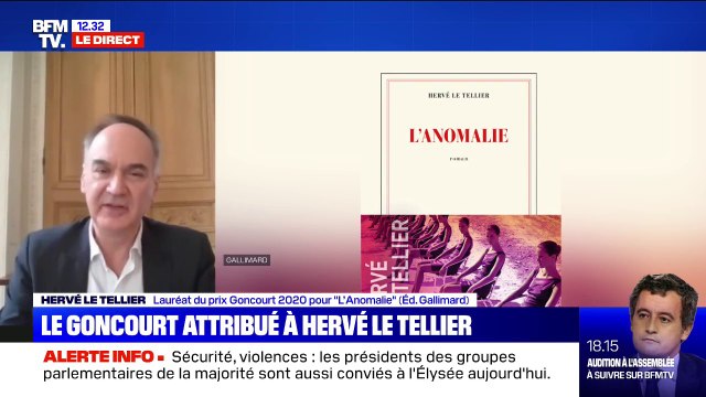 Hervé Le Tellier, lauréat du Goncourt 2020 pour L'Anomalie : Ça ne me déplairait pas d'imaginer ce livre à l'écran