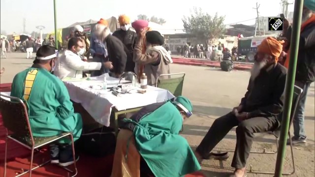 Protesting farmers at Delhi-Haryana border undergo medical check up