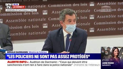 Loi "sécurité globale": pour Gérald Darmanin, les policiers et les gendarmes "ne sont pas assez protégés"