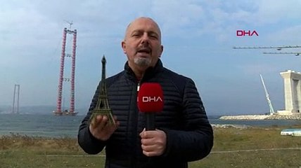 Çanakkale Köprüsü'nün 318 metrelik kuleleri, Eyfel'i geçti