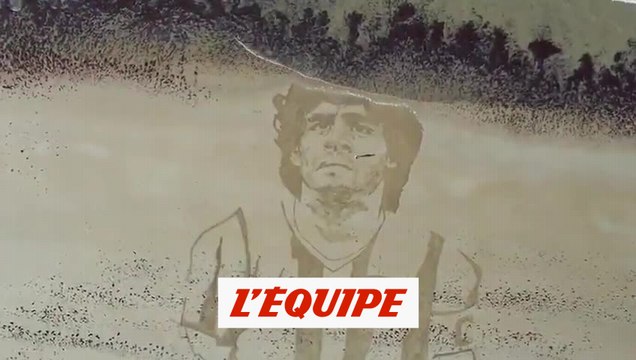 Une fresque éphémère pour Maradona - Football - WTF