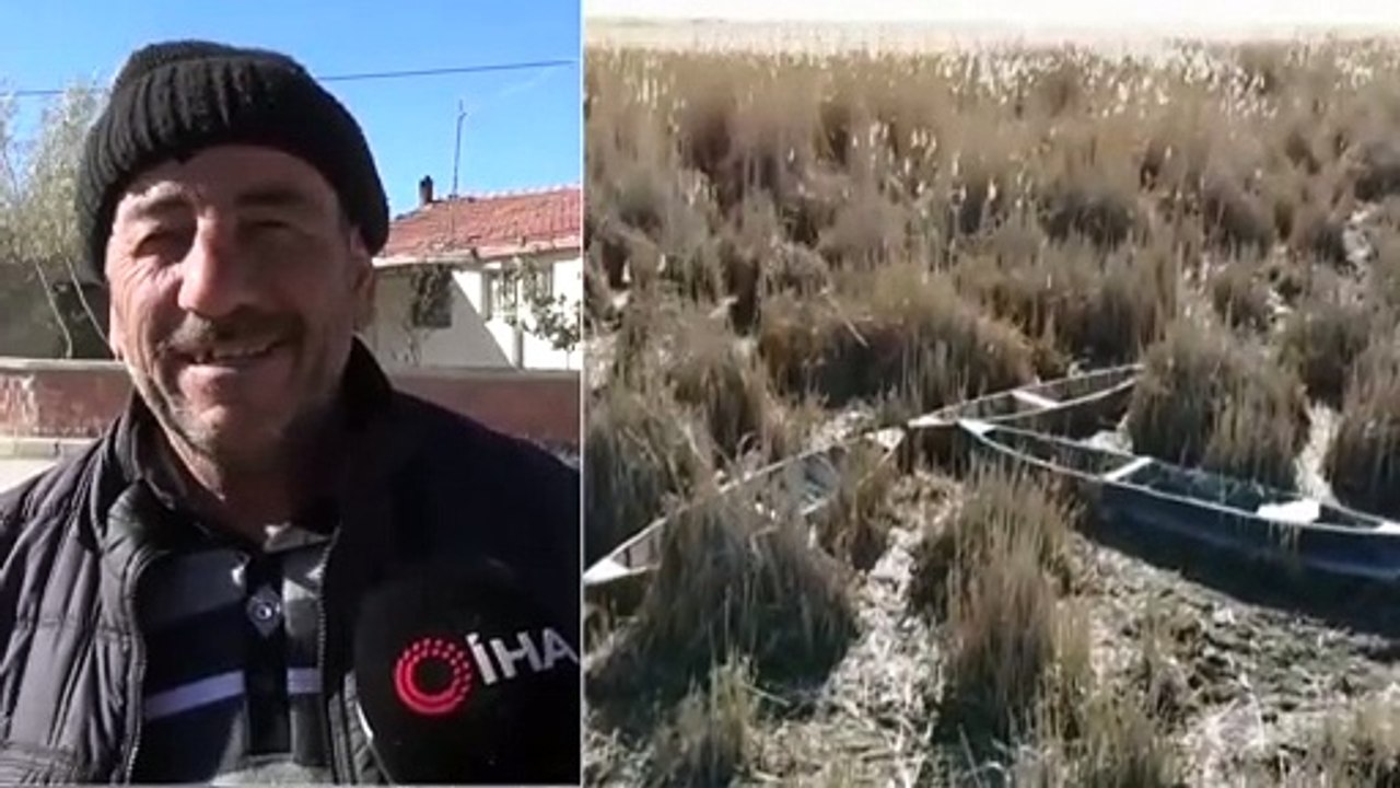 Eber Gölü’nde Ürkütücü Kayık Mezarlığı Görüntüsü