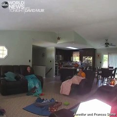 Un arbre tombe sur leur maison et la coupe en deux