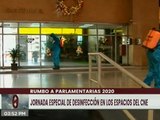 Espacios de CNE cumplen con jornada especial de desinfección rumbo a las Parlamentarias del 6D