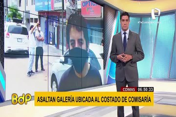 Comas: ladrones roban galería justo al lado de comisaría Túpac Amaru