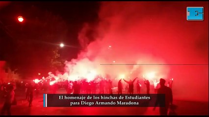 El impactante homenaje de los hinchas de Estudiantes para Diego Armando Maradona