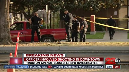 Bakersfield Police involved in a shooting after suspect tries to steal construction equipment