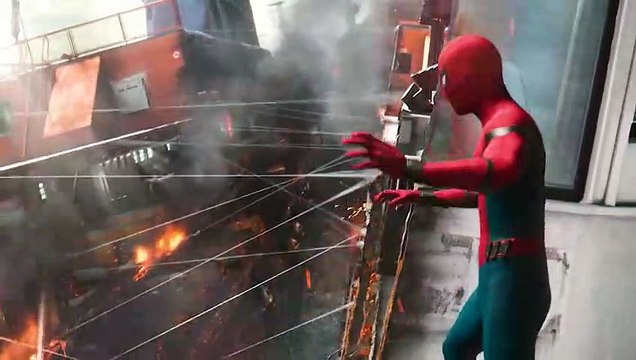 Spider-Man and Iron Man Ferry Rescue Scene : Spider-Man Homecoming (2017) Movie CLIP 4K