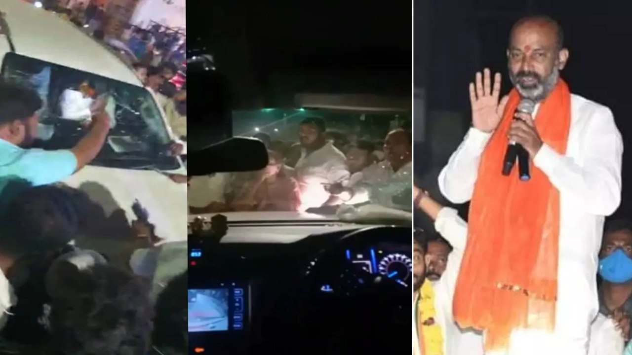 GHMC Elections 2020: AIMIM, TRS Party's Planned Attack On TS BJP Chief Bandi Sanjay's Car
