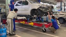 Toyota real time test for setup Celette bench and universal jig Cameleon and loading Toyota Fortuner