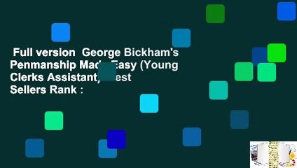 Full version  George Bickham's Penmanship Made Easy (Young Clerks Assistant)  Best Sellers Rank :