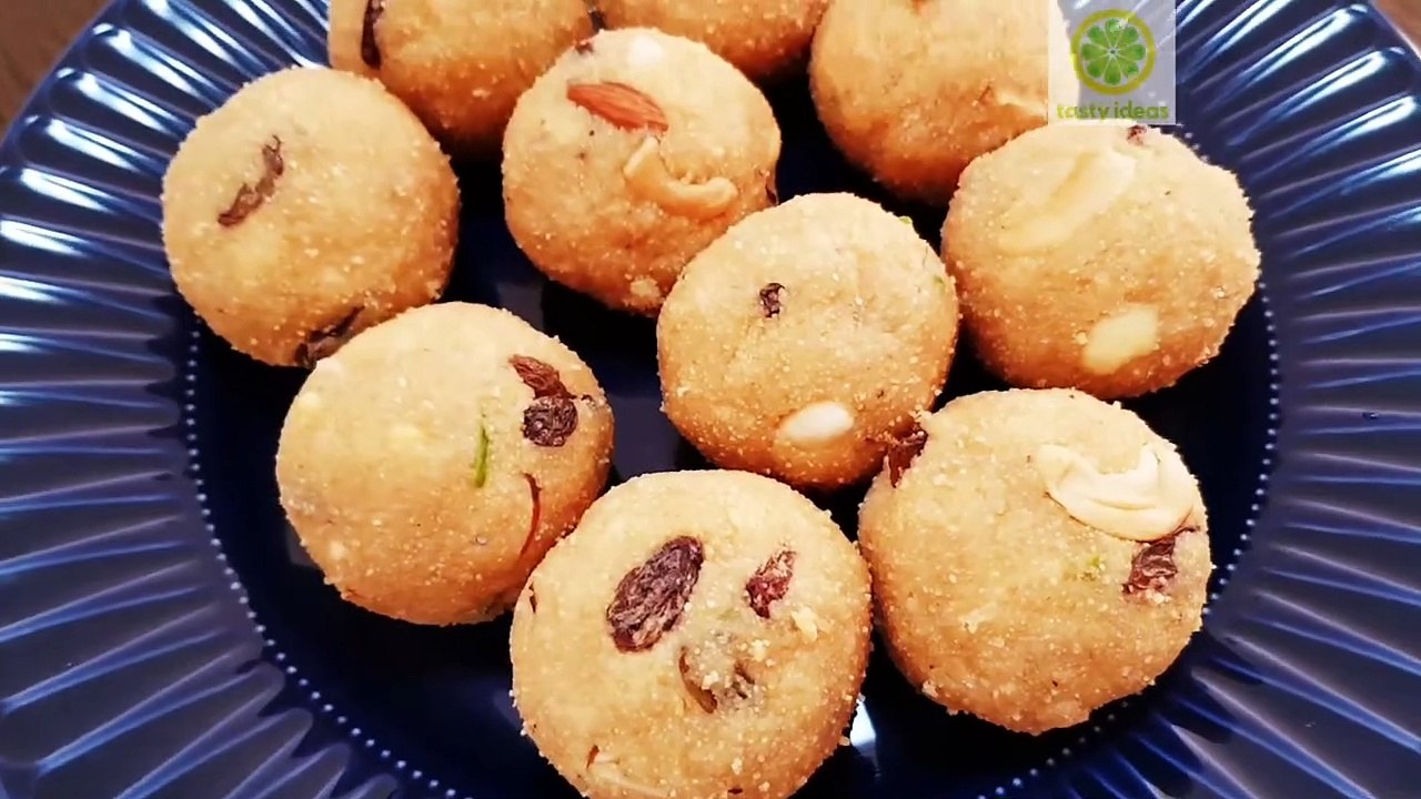 Besan Suji Laddu Recipe __ Ladoo Recipe __ Suji Besan Ladoo __