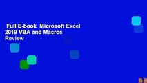 Full E-book  Microsoft Excel 2019 VBA and Macros  Review
