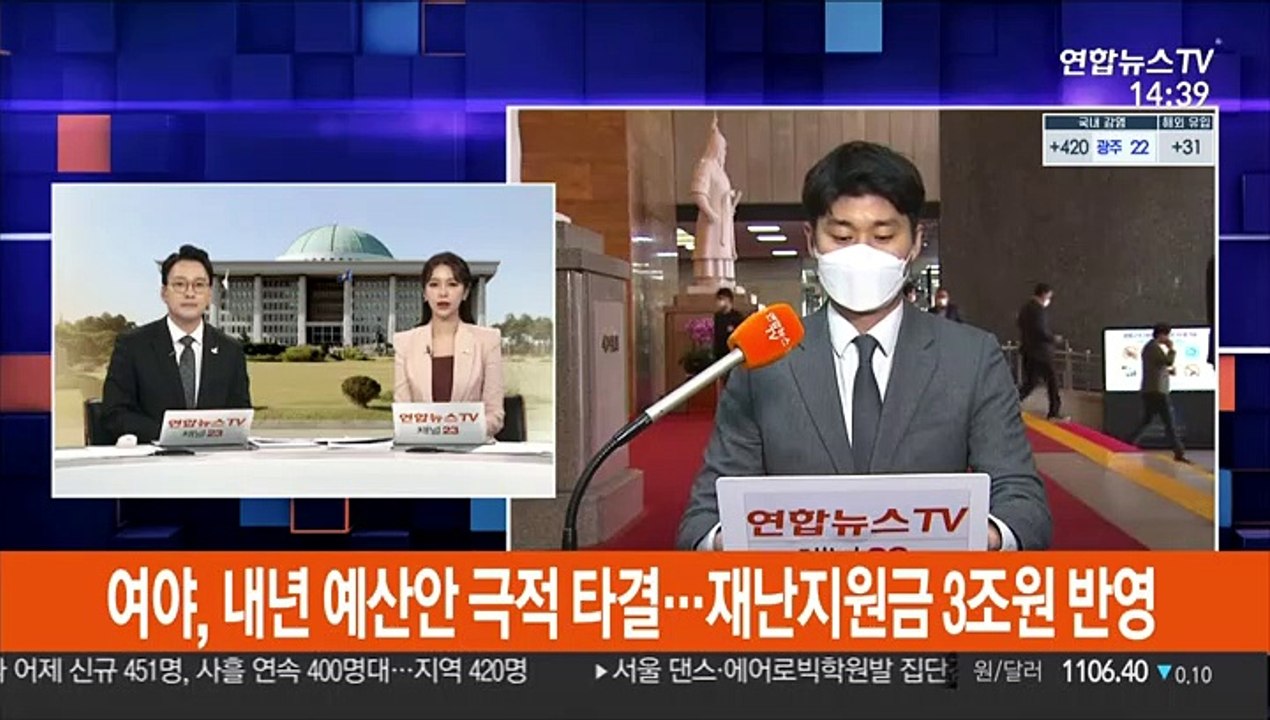 여야, 내년 예산안 극적 타결…재난지원금 3조원 반영