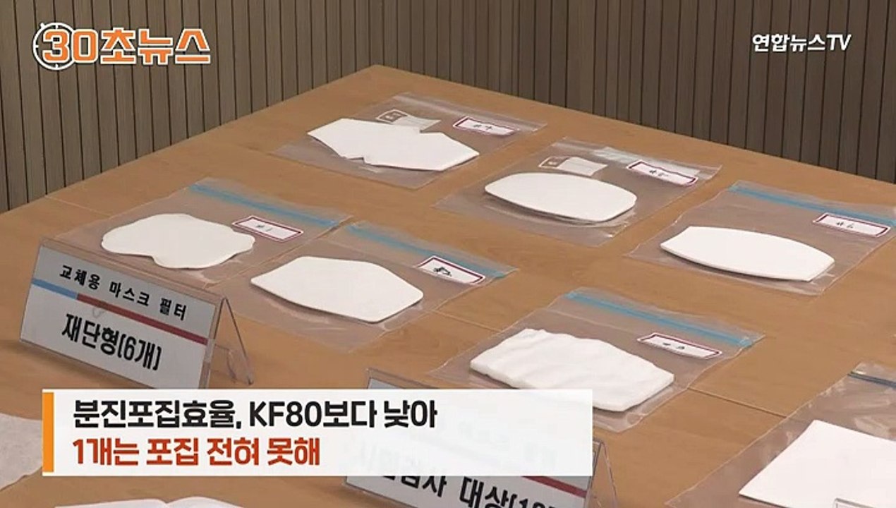 [30초뉴스] 이번엔 교체용 마스크 필터가…10개 중 7개 과장 광고
