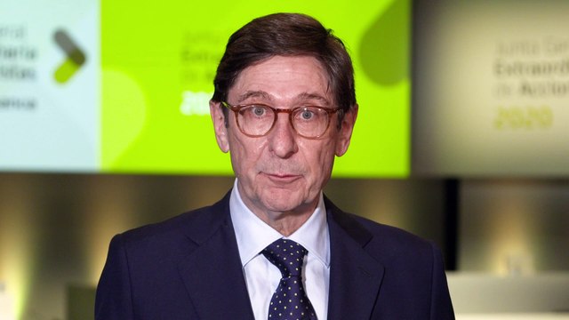 José Ignacio Goirigolzarri, presidente de Bankia, antes de la Junta Extraordinaria de Accionistas para aprobar la fusión