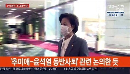 문대통령, 추미애 면담…'동반사퇴' 논의한 듯