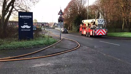 Aftermath of fire at Baffito's, Preston Docks