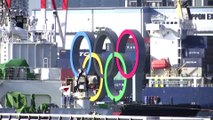 Olympic rings return to Tokyo Bay