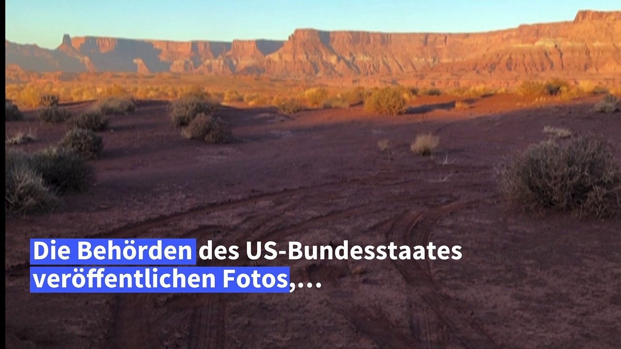 Rätselhafter US-Monolith: Reifenspuren am Fundort