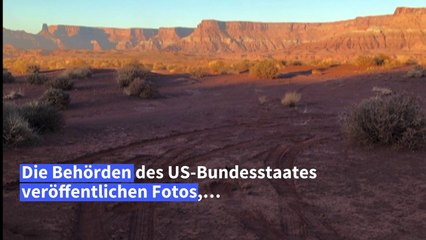 Rätselhafter US-Monolith: Reifenspuren am Fundort