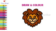 Easy Lion Head drawing | Art Breeze # 52 | Lion Head Painting | How to draw a cartoon Lion Head | Viral Rocket