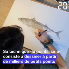 Rennes: L'illustratrice Pauline Bloquel ne dessine qu'avec des points