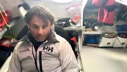 Yannick Bestaven a bord de Maitre Coq