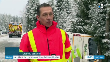 Hiver : la neige provoque un accident de car dans le Doubs